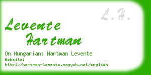 levente hartman business card